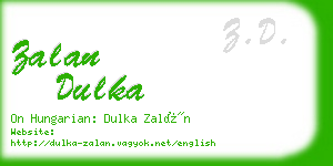 zalan dulka business card